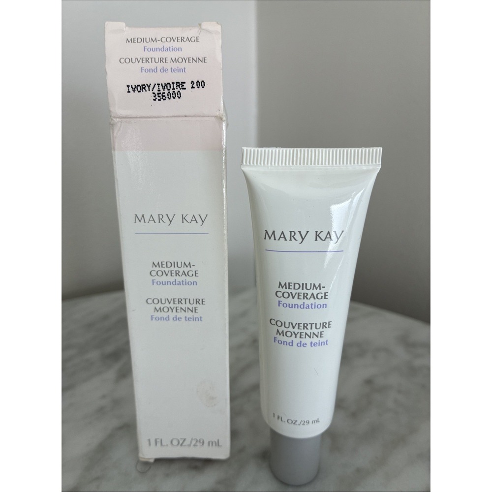 Mary Kay Medium Coverage Foundation 1 fl. oz. Ivory 200 Gray Cap 356000 - NOS